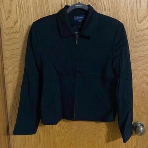 Breeches 100% Wool Riding Jacket zip up lined fake pockets Made in USA Size 10